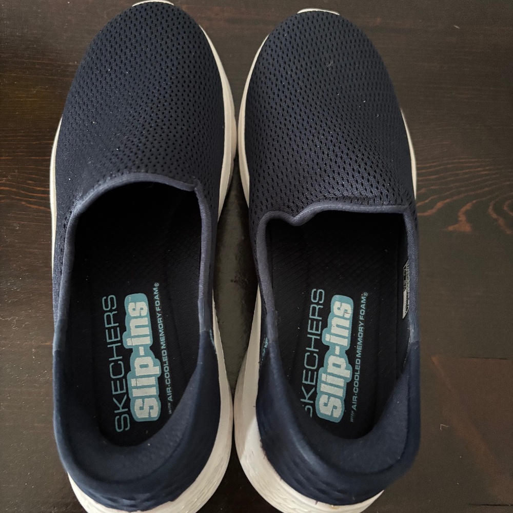 Skechers Navy Blue Slip-Ins Womens Sneakers - Picture 2 of 7